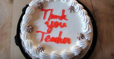 Teachers day thank you cake
