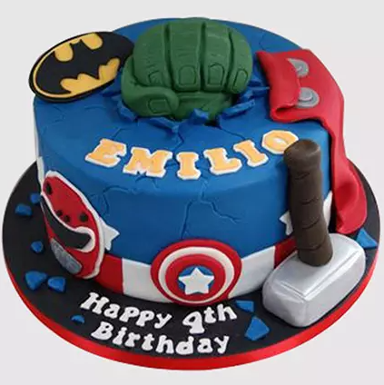 Marvel Cake Iron Man Captain America & Thor - Decorated - CakesDecor
