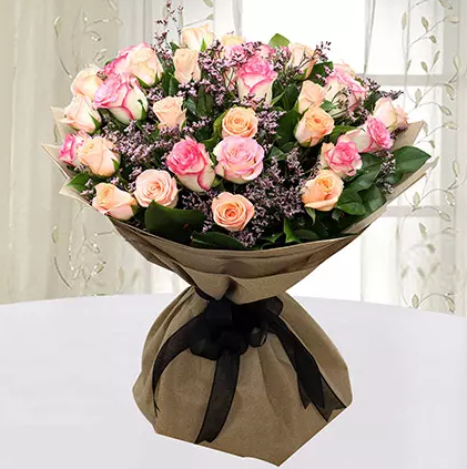 Romantic Roses & Wax Flowers