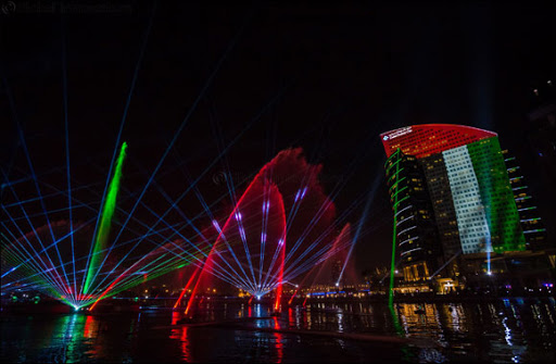 Attend the laser show at Dubai festival city